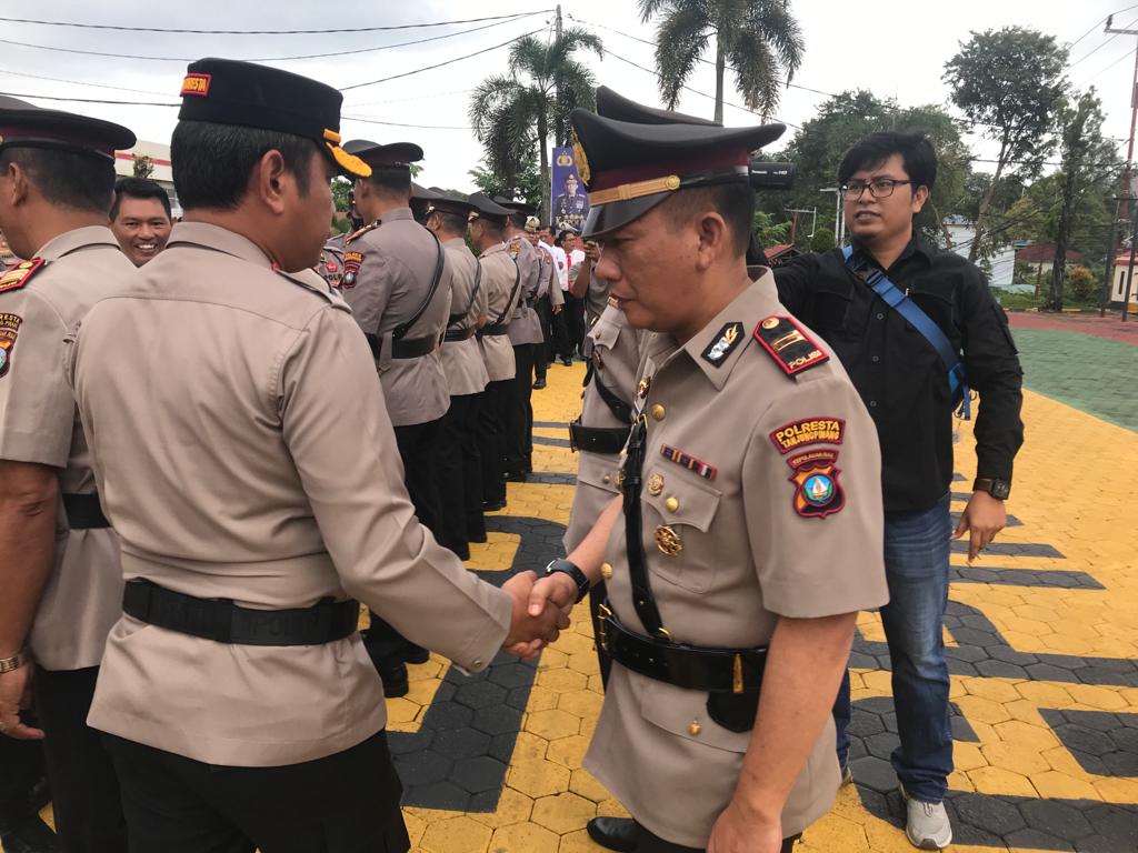 Kapolresta Tanjung Pinang, Pimpin Sertijab 12 PJU : Iptu Andri Warman Menjabat Sebagai Kapolsek Tanjung Pinang Barat