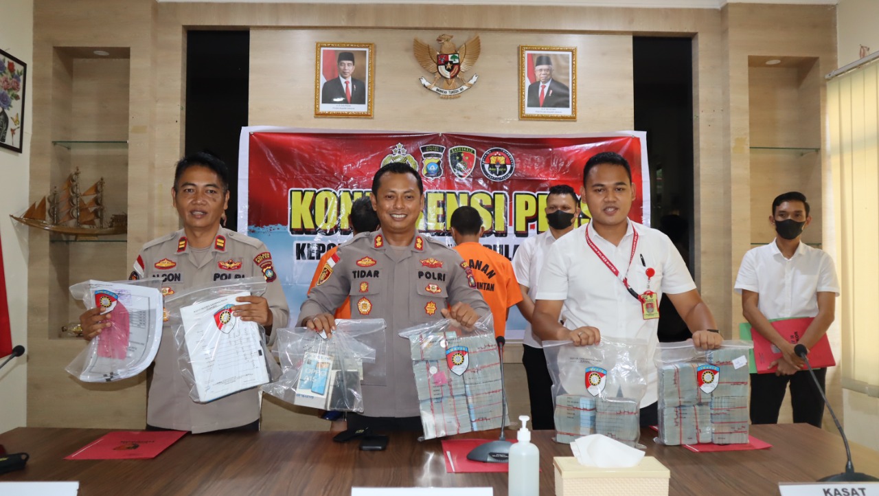 Polres Bintan Gelar Konferensi Pers Perkara Korupsi Penyalahgunaan Dana Bergulir ex PNPM-MPD UPK