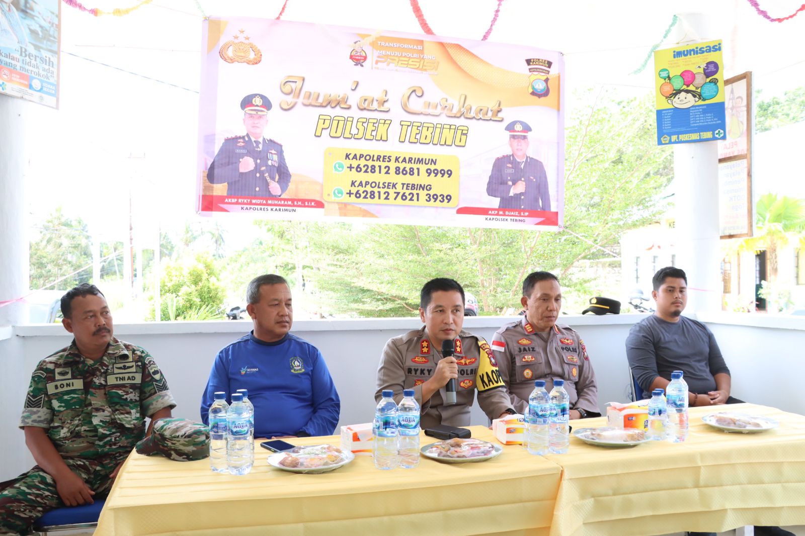 Jumat Curhat, Kapolres Karimun Sambangi Warga Harjosari Tebing