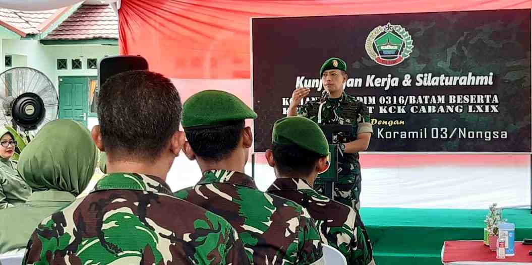 Pererat Silahturahmi, Dandim 0316/Batam Lakukan Kunjungan Kerja ke Koramil Jajaran