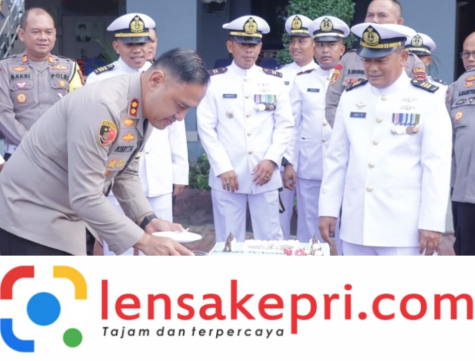 Kapolres Karimun Berikan Kejutan dan Bertandang ke Mako Lanal di  Hut TNI AL Ke-79