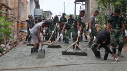 TMMD ke-130 Kodim 0316/Batam Cor Jalan di Kavling Mangsang Maju, Tingkatkan Akses dan Dukung Aktivitas Warga