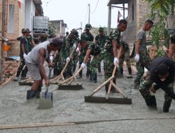 TMMD ke-130 Kodim 0316/Batam Cor Jalan di Kavling Mangsang Maju, Tingkatkan Akses dan Dukung Aktivitas Warga